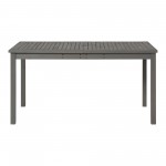 60" Simple Outdoor Patio Dining Table - Grey Wash