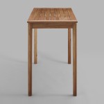Acacia Wood Counter Height Table - Brown