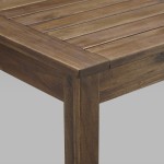 Acacia Wood Counter Height Table - Dark Brown