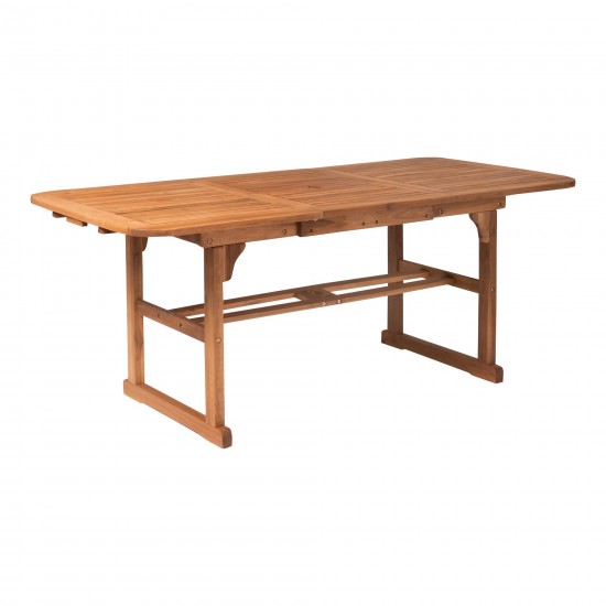 Acacia Wood Outdoor Patio Butterfly Dining Table - Brown