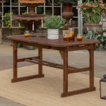 Acacia Wood Outdoor Patio Butterfly Dining Table - Dark Brown