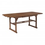 Acacia Wood Outdoor Patio Butterfly Dining Table - Dark Brown