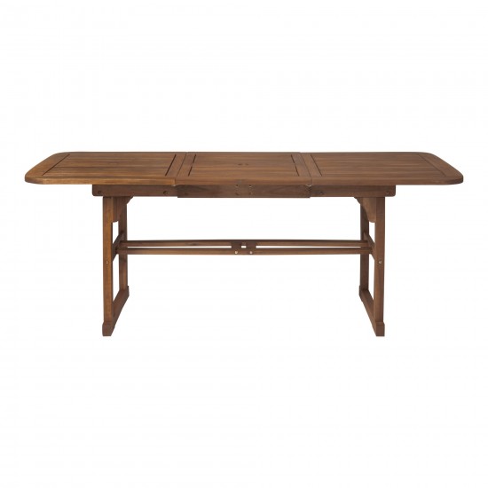 Acacia Wood Outdoor Patio Butterfly Dining Table - Dark Brown