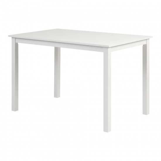 5-Piece Solid Wood Farmhouse Dining Set - White/Grey