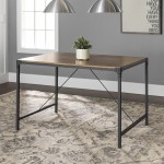 Angle Iron 48" Industrial Wood Dining Table - Barnwood