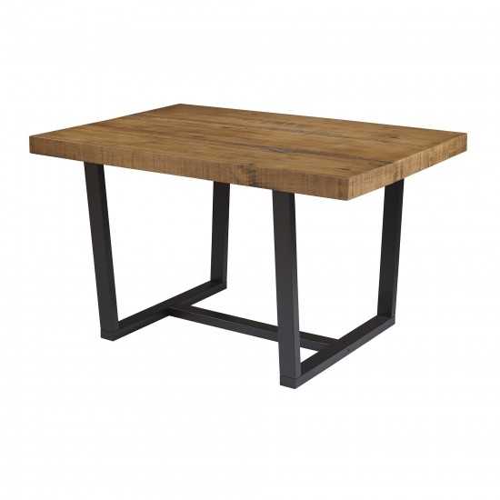 Durango 52" Distressed Solid Wood Dining Table - Rustic Oak