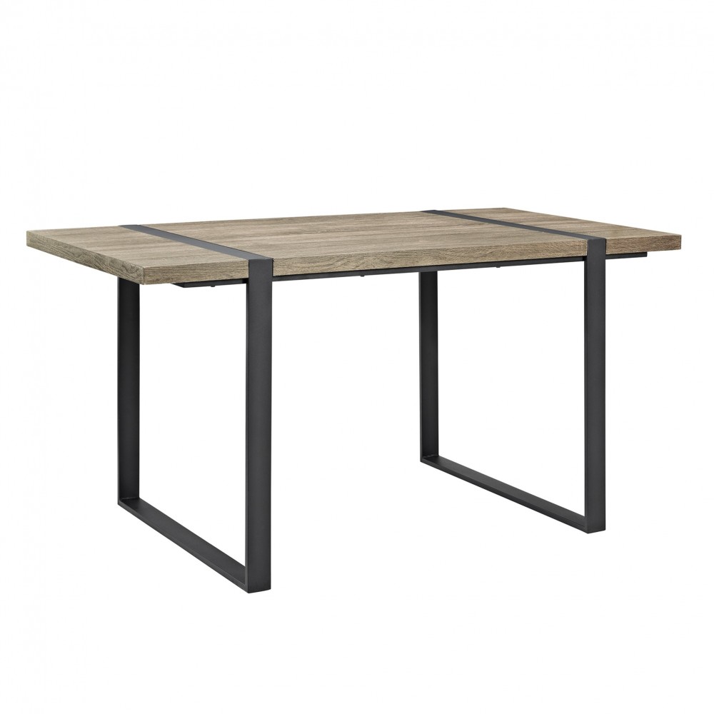 Urban Blend 60" Industrial Metal Leg Wood Dining Table - Driftwood