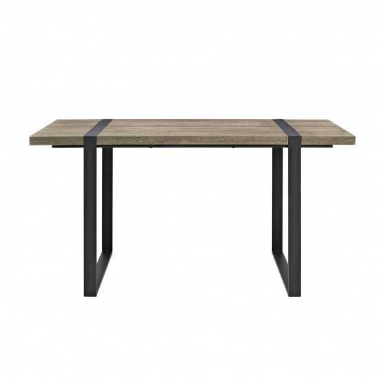 Urban Blend 60" Industrial Metal Leg Wood Dining Table - Driftwood