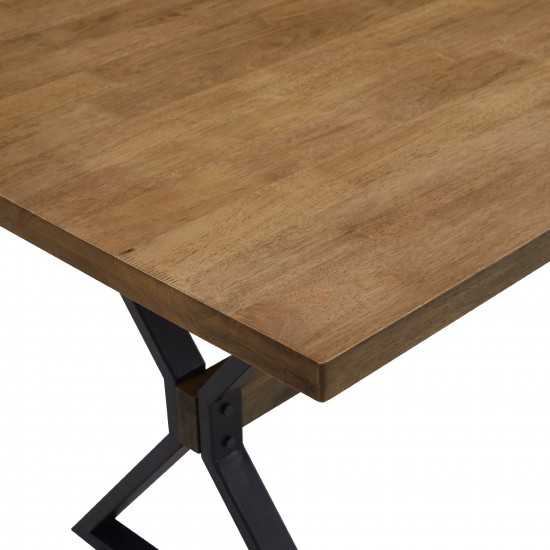 Amherst 72" X Leg Dining Table - Rustic Oak