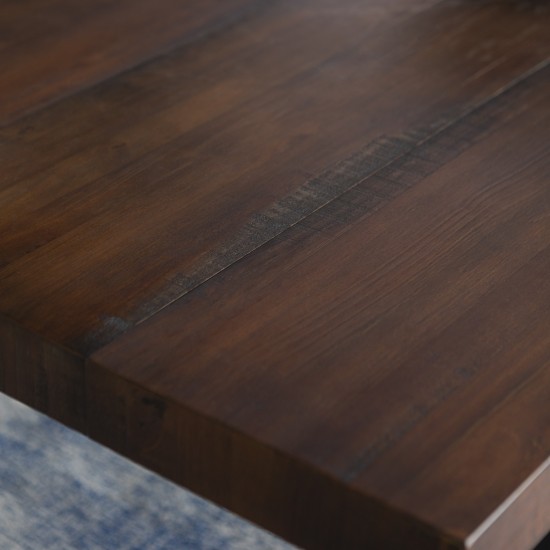 Durango 72" Rustic Solid Wood Dining Table - Mahogany