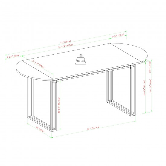 Weber 72" Oval Drop Leaf Dining Table - Walnut