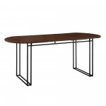 Weber 72" Oval Drop Leaf Dining Table - Walnut