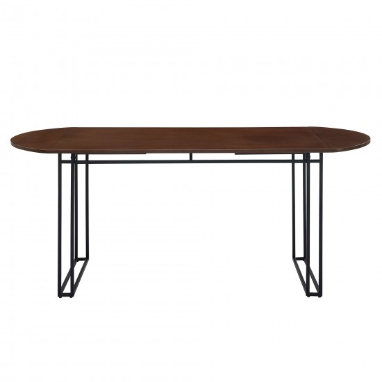 Weber 72" Oval Drop Leaf Dining Table - Walnut