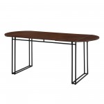 Weber 72" Oval Drop Leaf Dining Table - Walnut