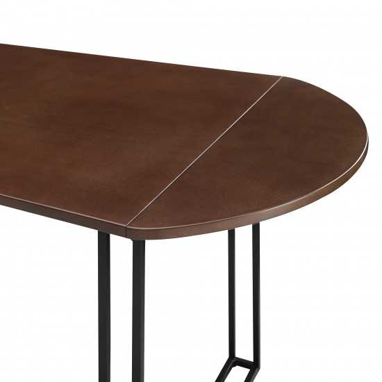 Weber 72" Oval Drop Leaf Dining Table - Walnut