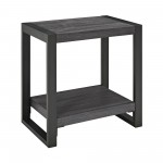 angelo:HOME 24" Industrial Side Table - Charcoal