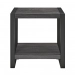 angelo:HOME 24" Industrial Side Table - Charcoal