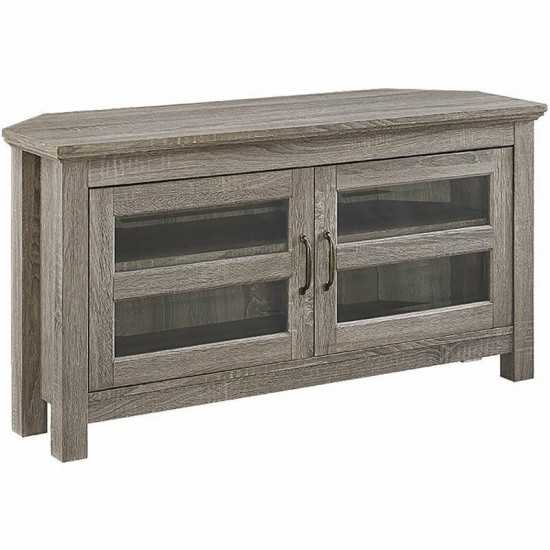 Cordoba 44" 2 Door Wood Corner TV Stand - Driftwood