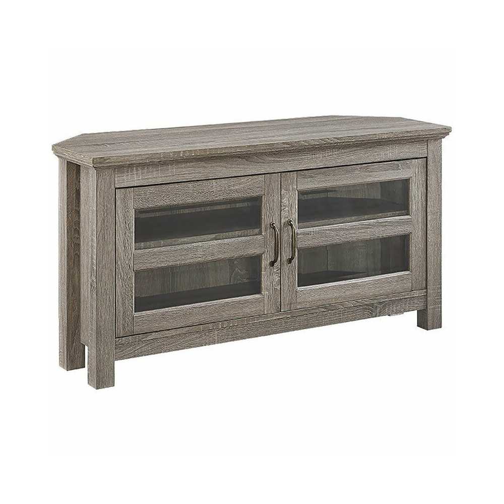 Cordoba 44" 2 Door Wood Corner TV Stand - Driftwood Cordoba 44" 2 Door Wood Corner TV Stand - Driftwood