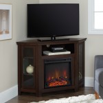 48" Wood Corner Fireplace TV Stand - Espresso