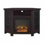 48" Wood Corner Fireplace TV Stand - Espresso