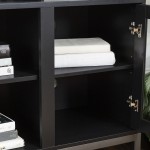 Avenue 52" Modern TV Stand - Black