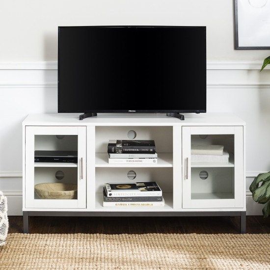 Avenue 52" Modern TV Stand - White