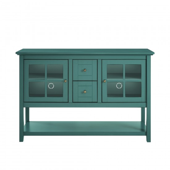 52" Wood Sideboard -  Antique Dark Teal