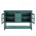 52" Wood Sideboard -  Antique Dark Teal