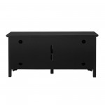 Carver 52" Transitional Wood Glass TV Stand - Black