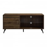 Nora 52" Mid Century Modern 1 Door Wood TV Stand - Dark Walnut