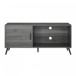 Nora 52" Mid Century Modern 1 Door Wood TV Stand - Slate Grey