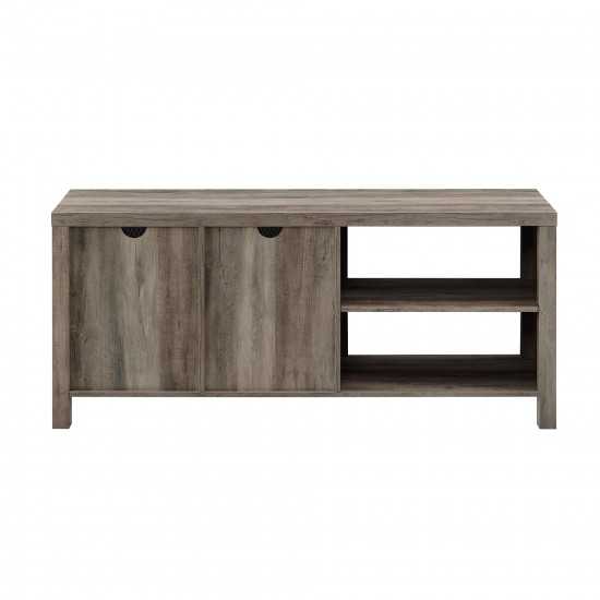 Abilene 58" 2 Door Industrial Farmhouse TV Stand - Grey Wash