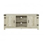 58" Farmhouse Barn Door TV Stand - White Oak