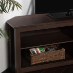 58" Transitional Wood Corner TV Stand - Espresso