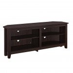 58" Transitional Wood Corner TV Stand - Espresso