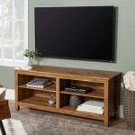 58" Simple Wood TV Stand - Barnwood