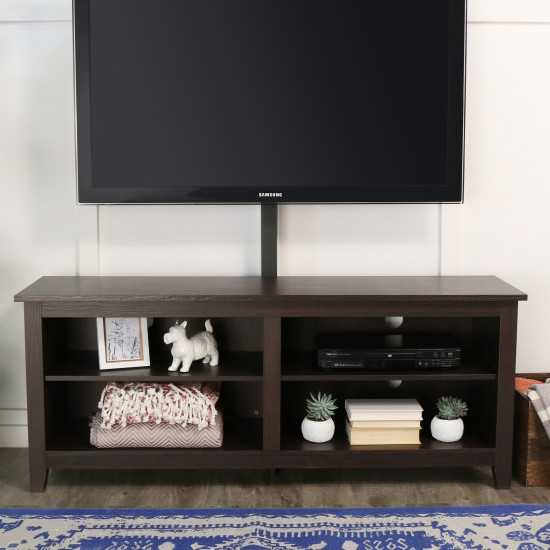 58" Simple Wood TV Stand - Espresso