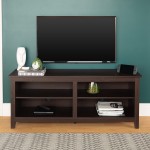 58" Simple Wood TV Stand - Espresso