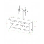 58" Simple Wood TV Stand with Mount - Espresso