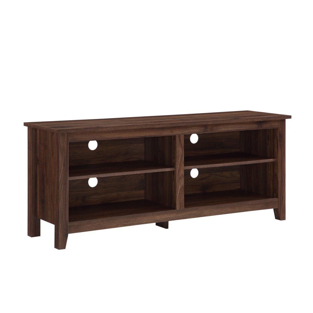 58" Simple Wood TV Stand - Traditional Brown 58" Simple Wood TV Stand - Traditional Brown