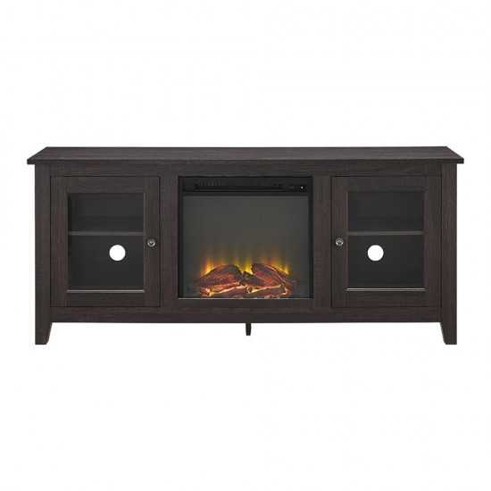 58" Traditional Electric Fireplace TV Stand - Espresso