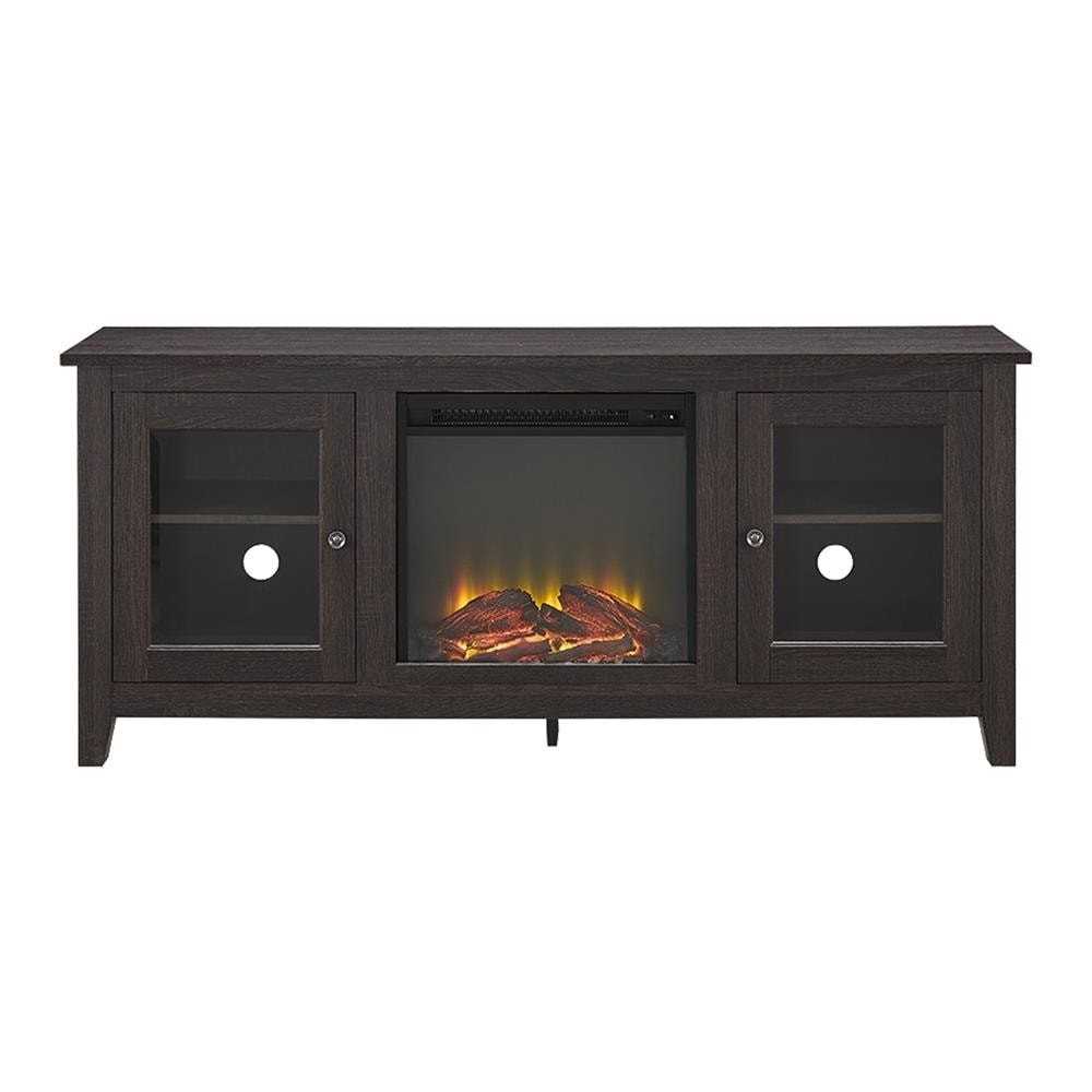 58" Traditional Electric Fireplace TV Stand - Espresso 58" Traditional Electric Fireplace TV Stand - Espresso