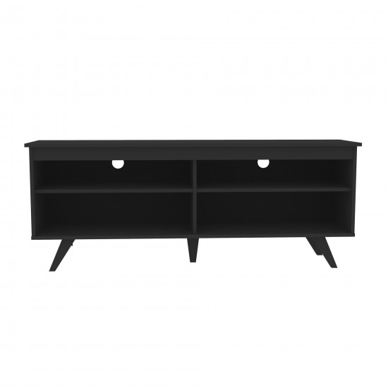 58" Simple Contemporary TV Stand - Black