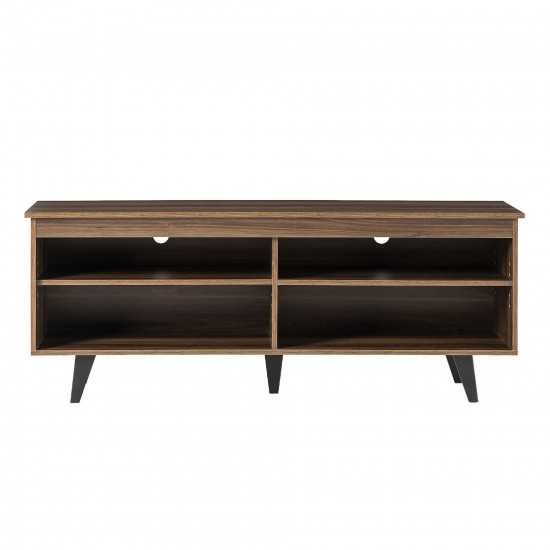 58" Simple Contemporary TV Stand - Dark Walnut