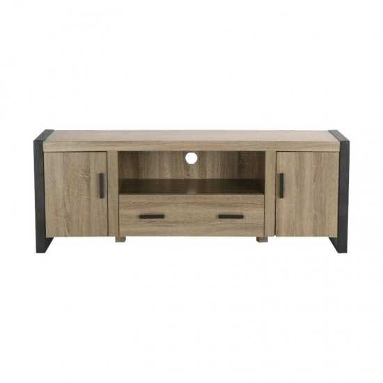 60" Urban Industrial Wood TV Stand - Driftwood