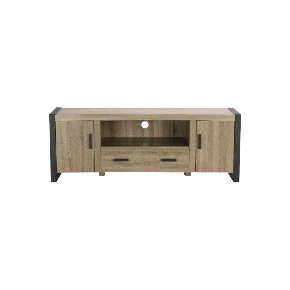 60" Urban Industrial Wood TV Stand - Driftwood