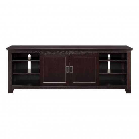 Fullview 70" Traditional Wood Media TV Stand - Espresso