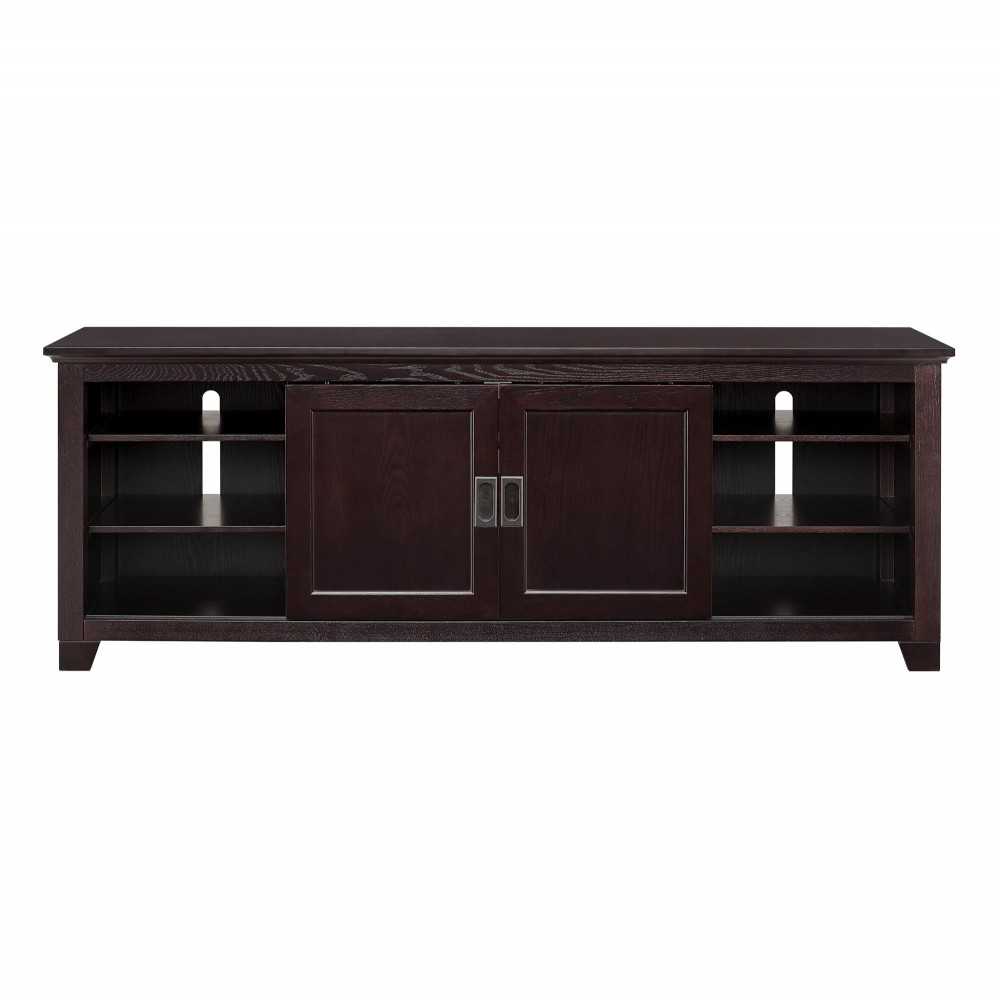 Fullview 70" Traditional Wood Media TV Stand - Espresso