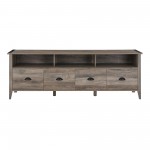 Clair 70" Industrial Farmhouse 4-Drawer TV Stand - Grey Wash